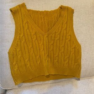 Zara Yellow Sweater Vest. Size S